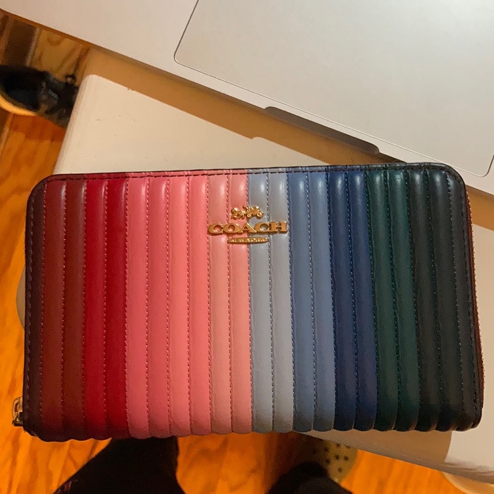 Rainbow Coach Wallet